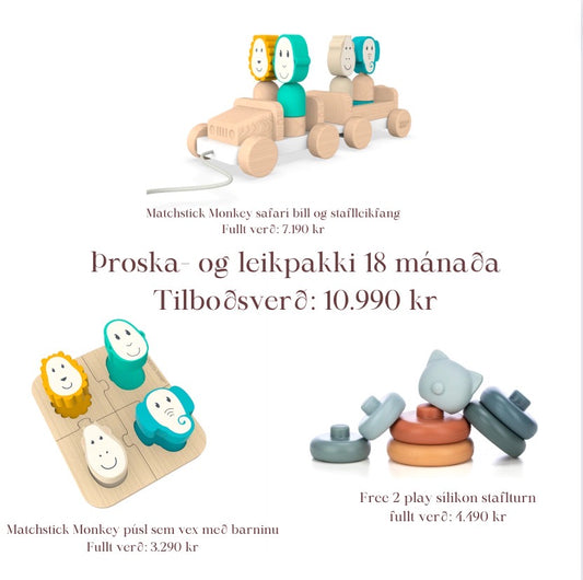 Þroska- og leikpakki 18 mánaða